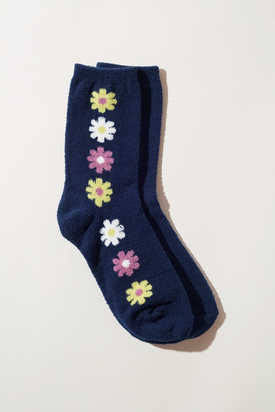 daisy fuzzy sock